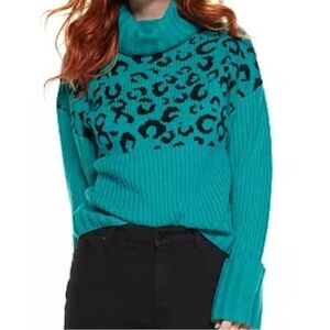 Nine West Neal Leopard Print Sweater